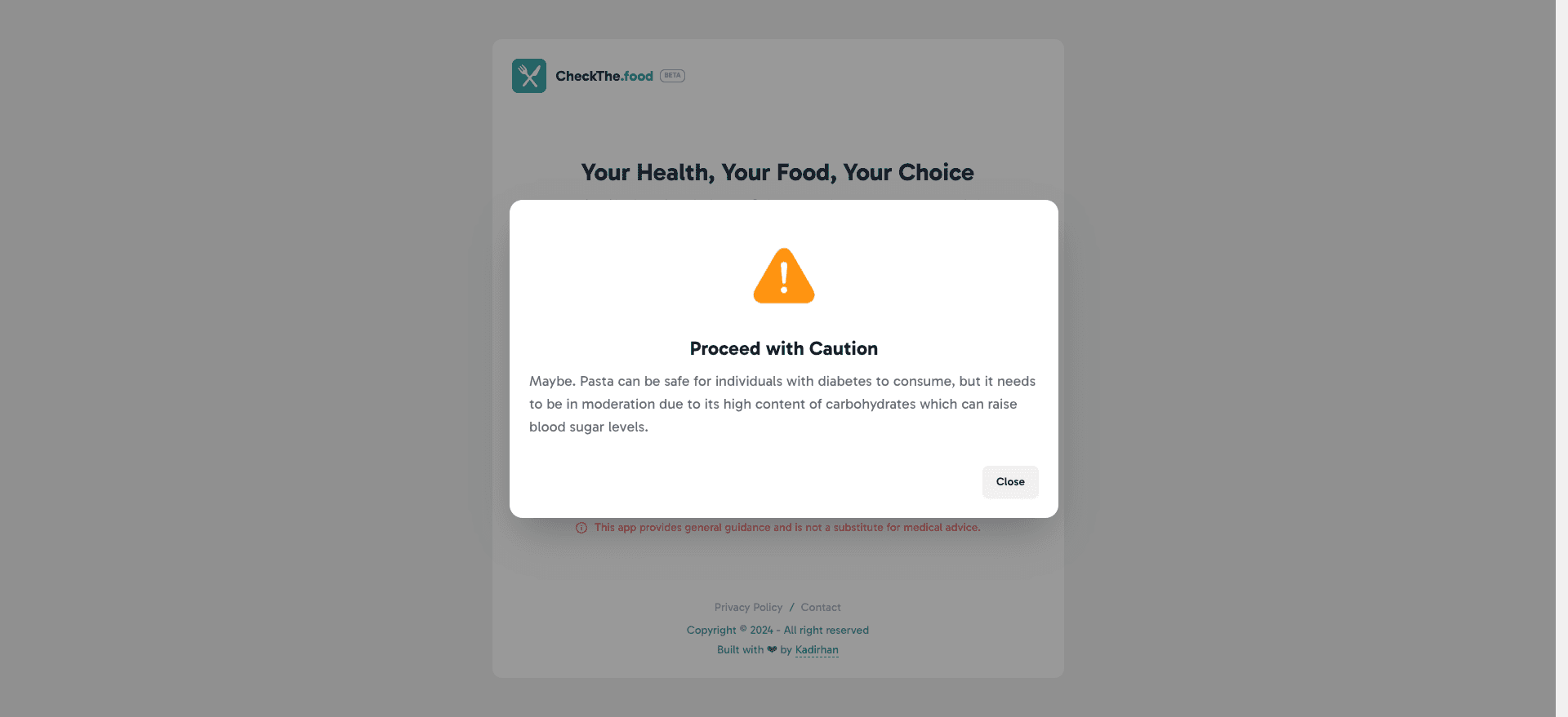 Result Warning