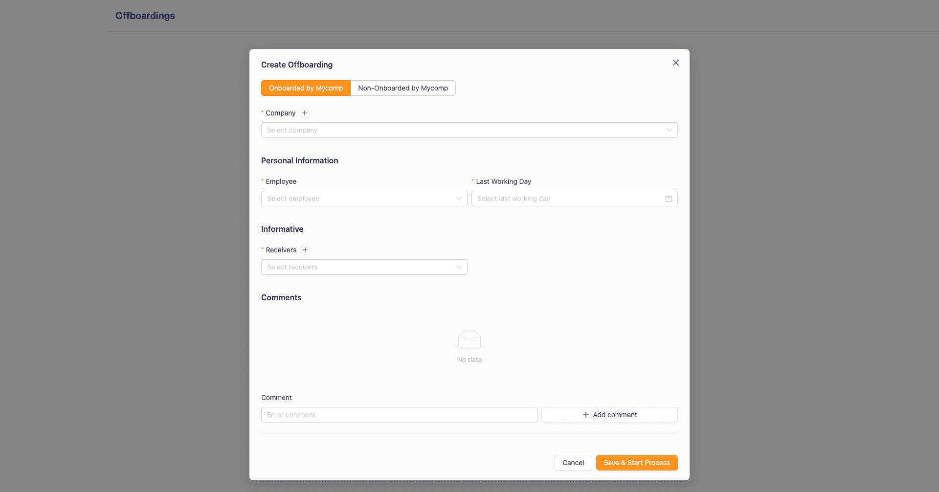 Create Offboarding