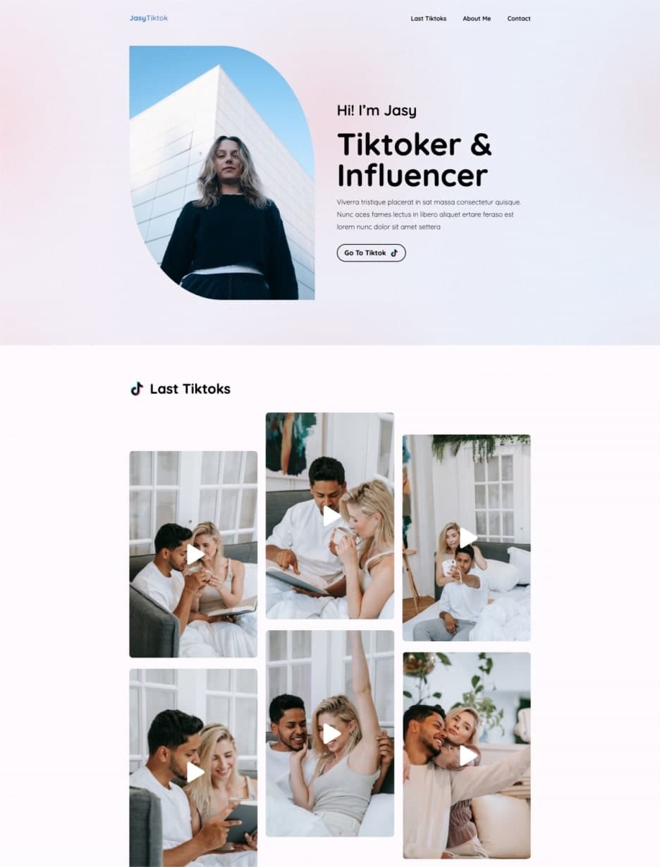 TikToker page