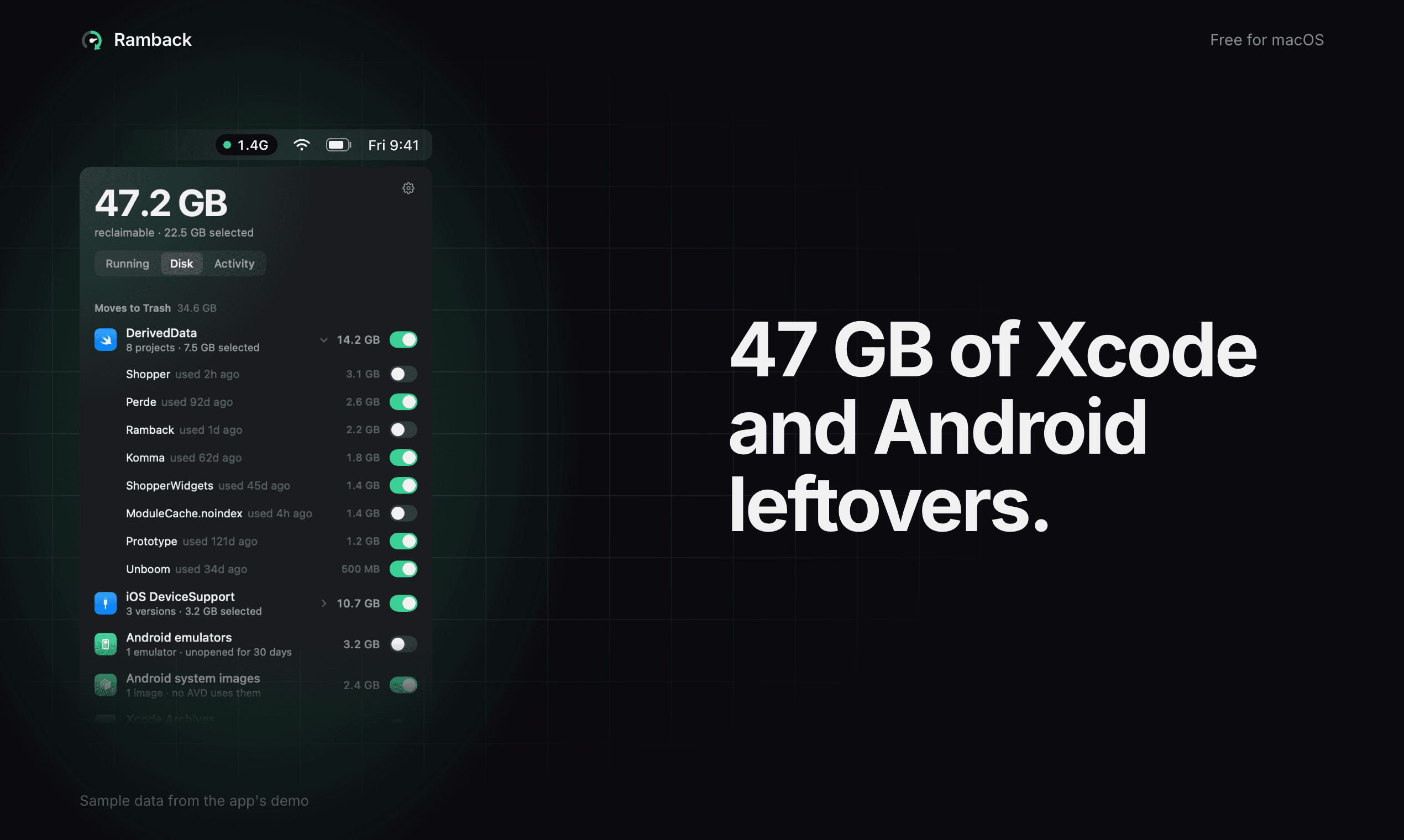 Disk: Xcode and Android leftovers