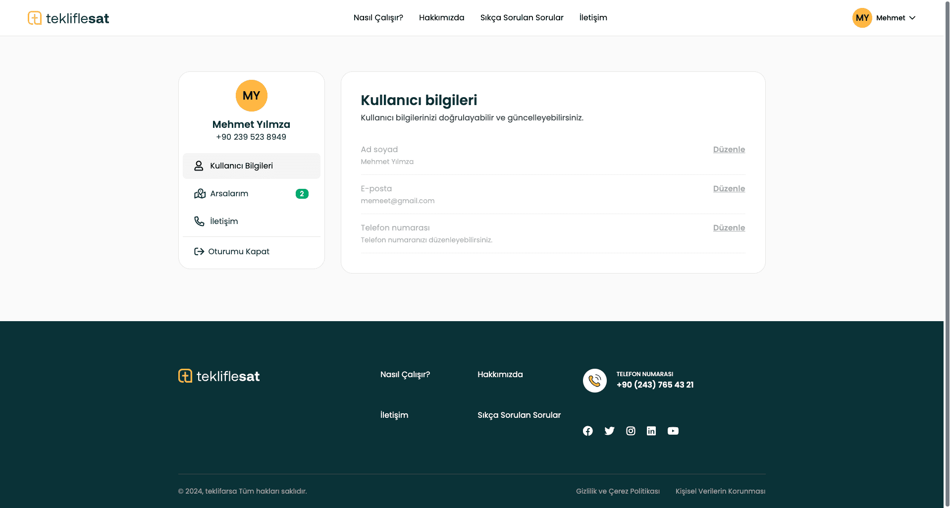 User Information